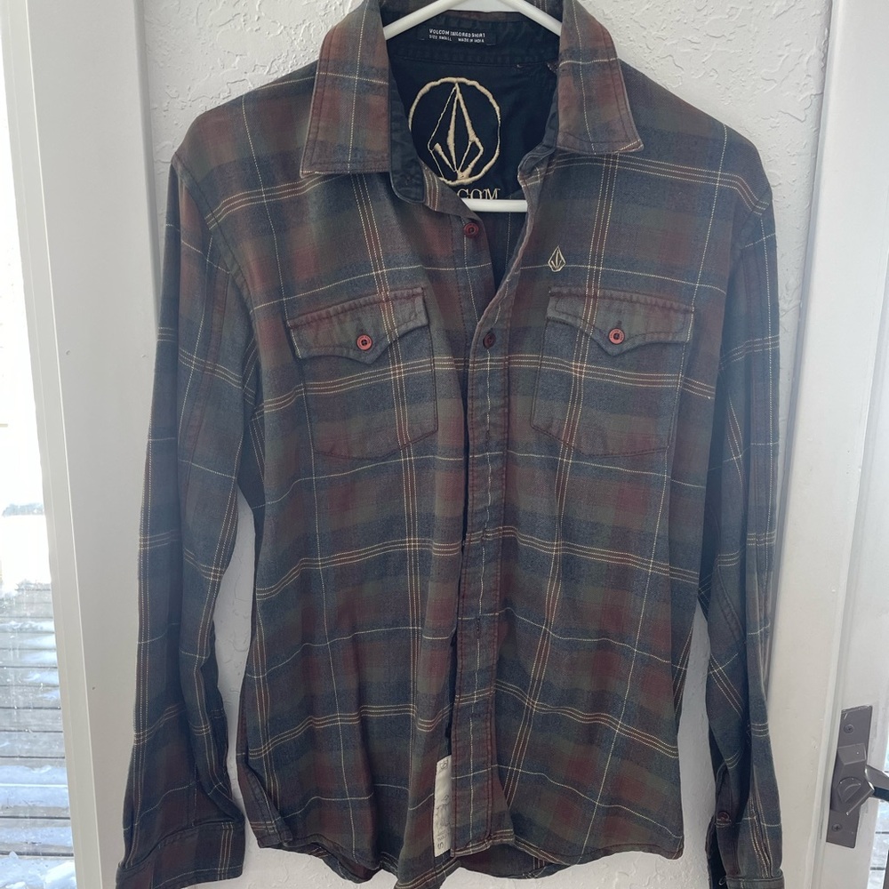 Volcom Brown Flannel size small.